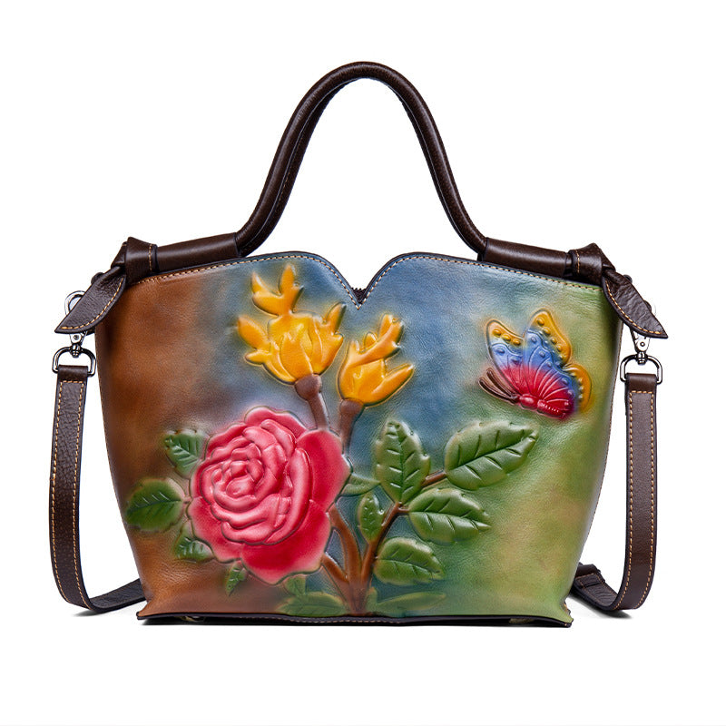 Women's Leather First Layer Cowhide Retro Fashion Shoulder Bags
