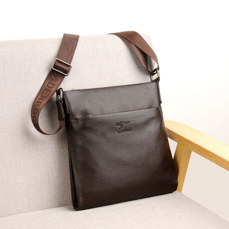 Men's Business Genuine Leather Vertical Soft Korean Men's Shoulder Bags