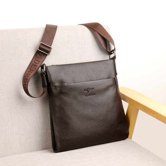 Men's Business Genuine Leather Vertical Soft Korean Men's Shoulder Bags