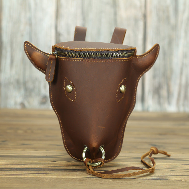 Men's Pocket Retro Trendy Cow Head Pannier Men's Waist Packs