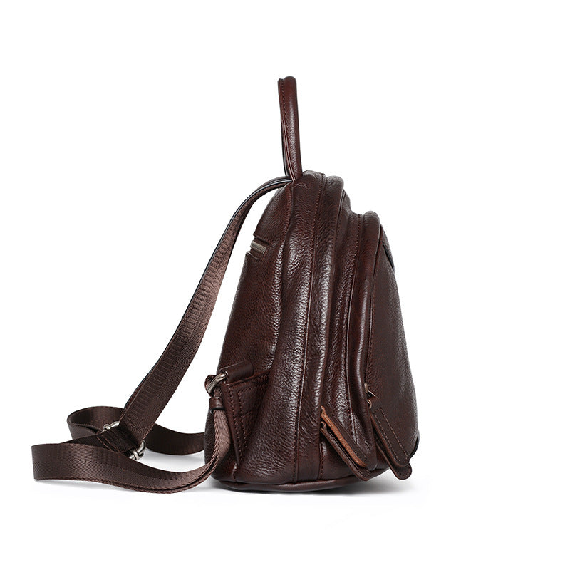 Women's Vegetable Tanned Leather Retro Artistic Backpacks