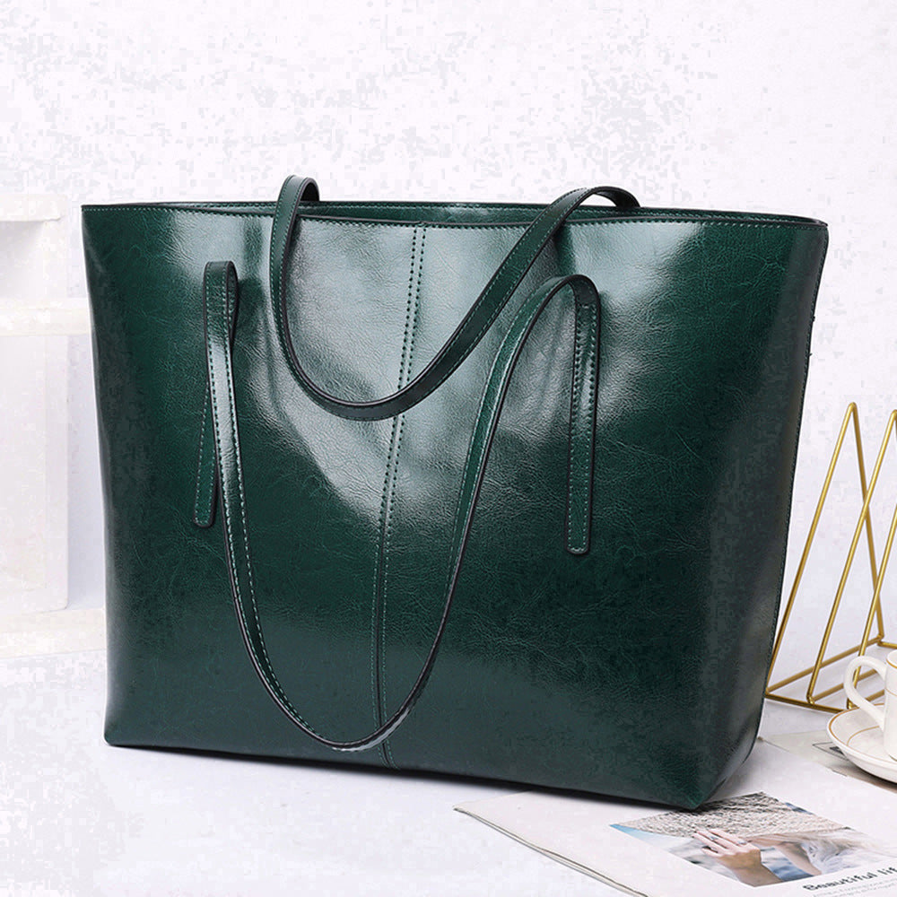 Women's Leather Korean Simple Large Versatile Capacity Shoulder Bags