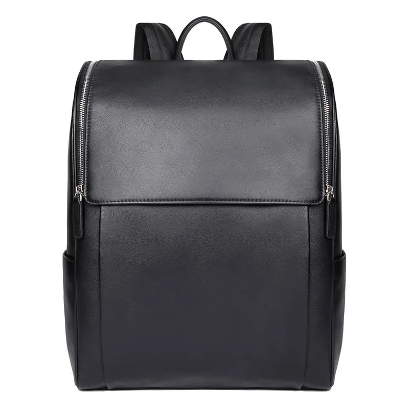 Men's Fashion Oil Wax Leather Computer Comfortable Backpacks