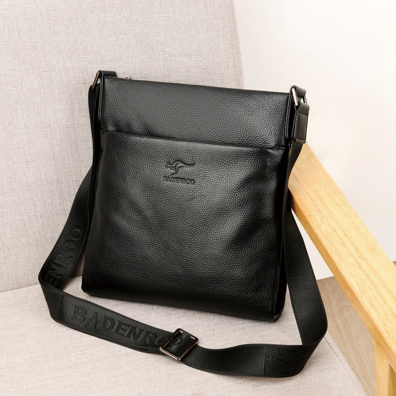 Men's Business Genuine Leather Vertical Soft Korean Men's Shoulder Bags
