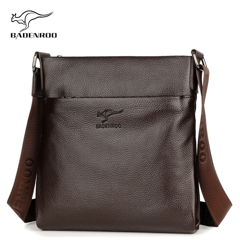 Men's Business Genuine Leather Vertical Soft Korean Men's Shoulder Bags