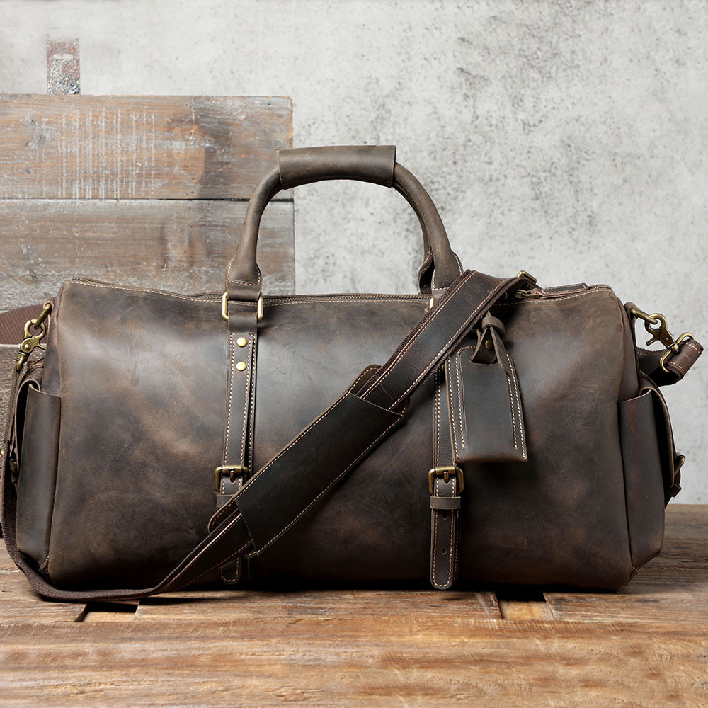 Men's Classic Top Layer Leather Large Capacity Men's Handbags