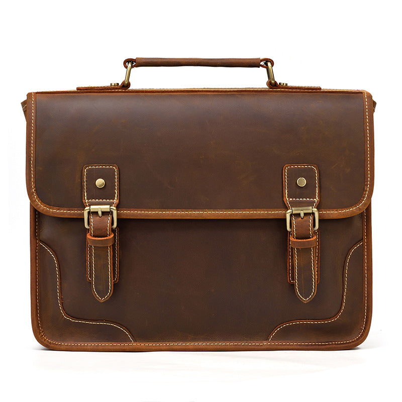Men's British Vintage Leather Crazy Horse Business Bags