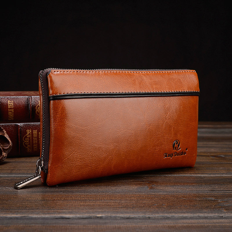 Men's Business Full Leather One Combination Horizontal Men's Messenger Bags