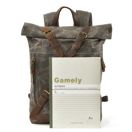 Men's Retro Waterproof Back Shiralee Hiking Computer Backpacks