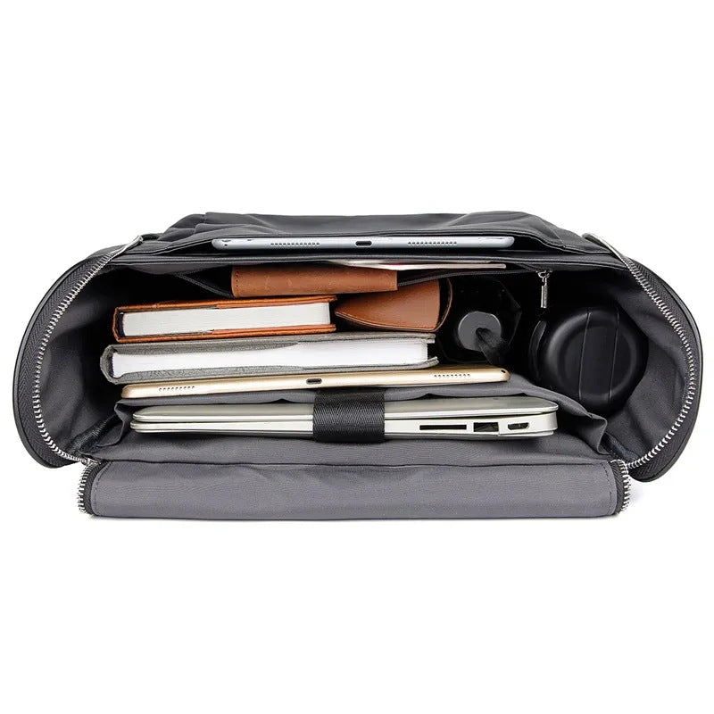 Men's Fashion Oil Wax Leather Computer Comfortable Backpacks