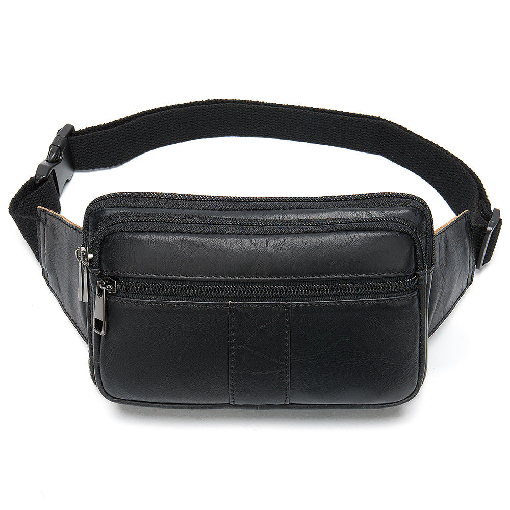 Men's Genuine Leather First Layer Cowhide Slanted Men's Waist Packs