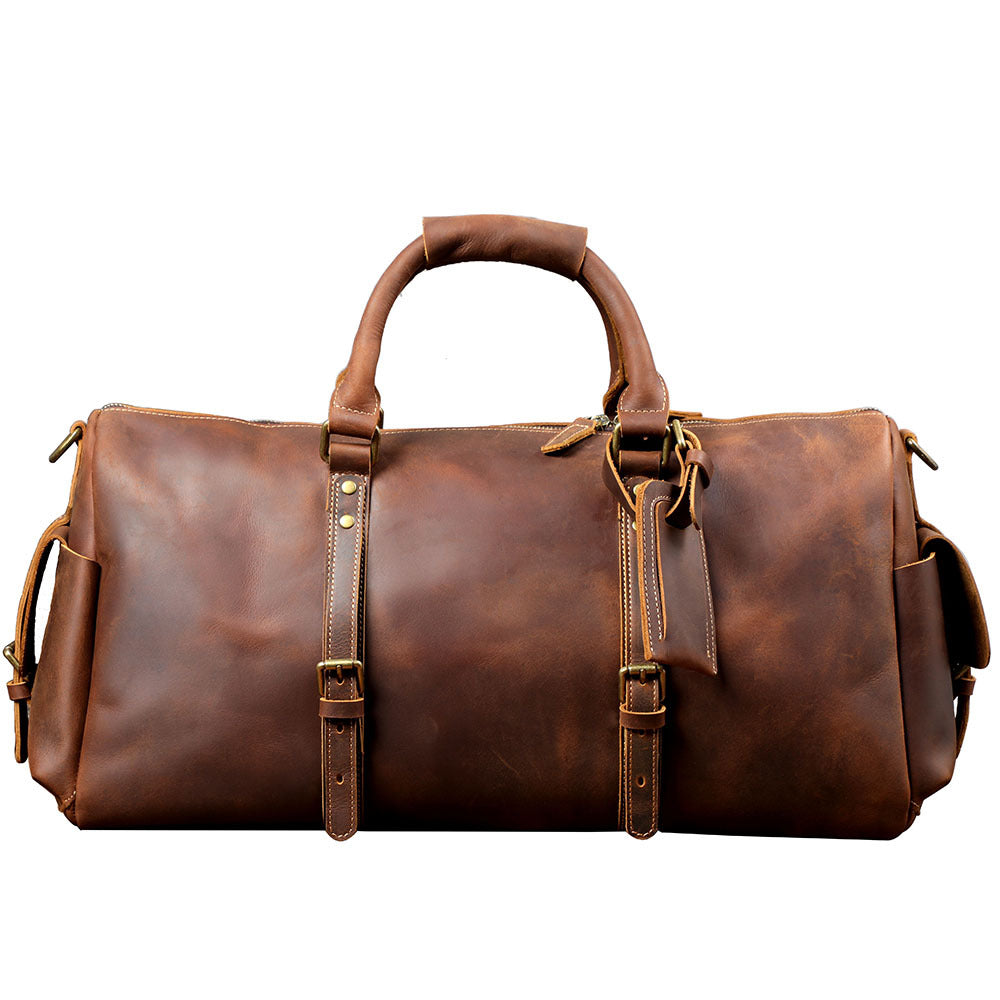 Men's Classic Top Layer Leather Large Capacity Men's Handbags