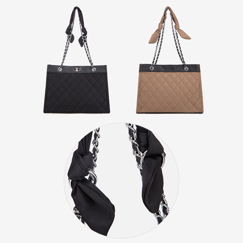 Women's Oxford Cloth Large Capacity Diamond Style Shoulder Bags