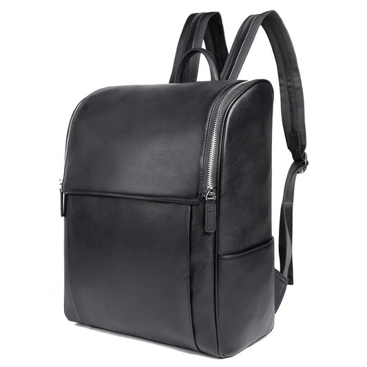 Men's Fashion Oil Wax Leather Computer Comfortable Backpacks
