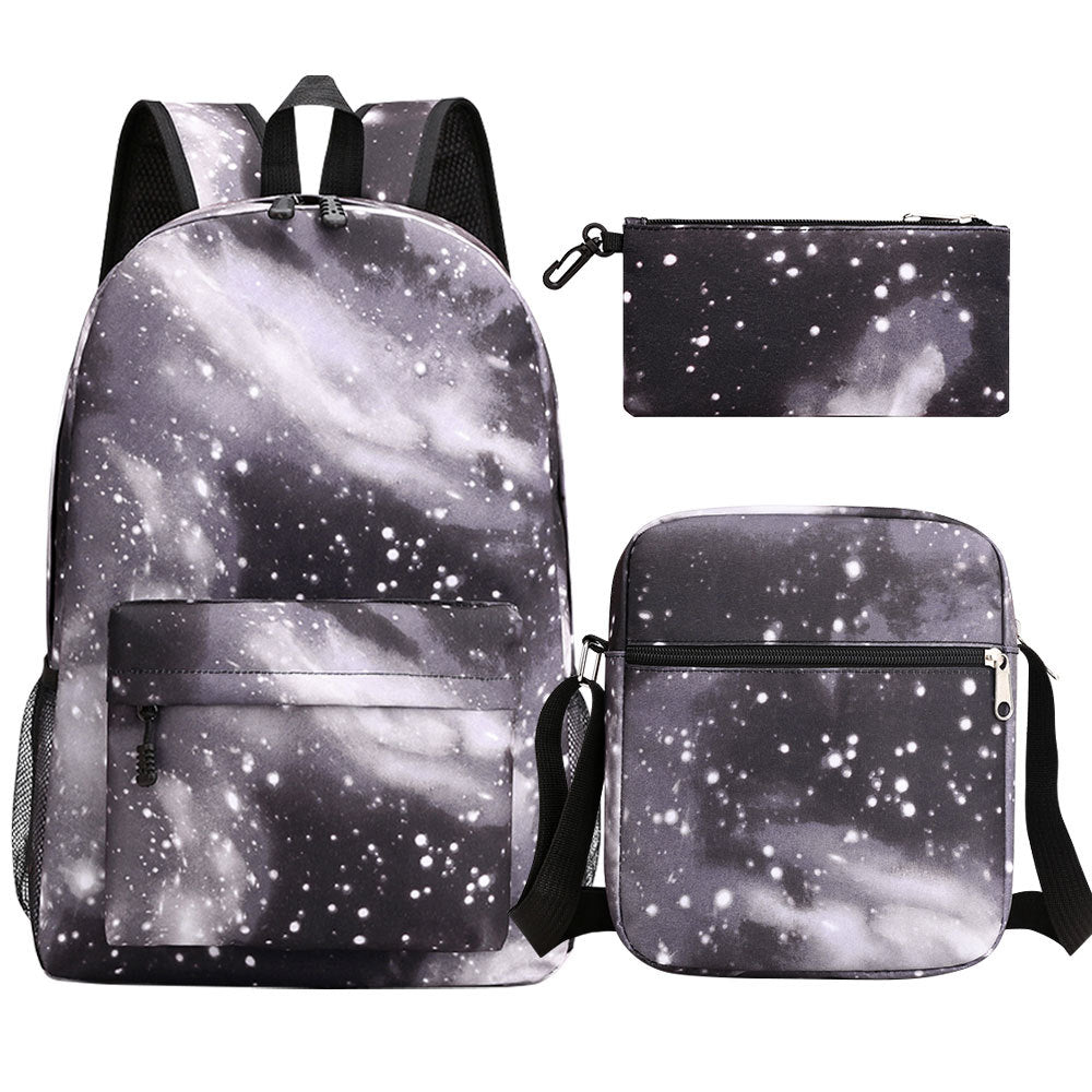 Women's & Men's & Popular Starry Sky Youth Three-piece Backpacks