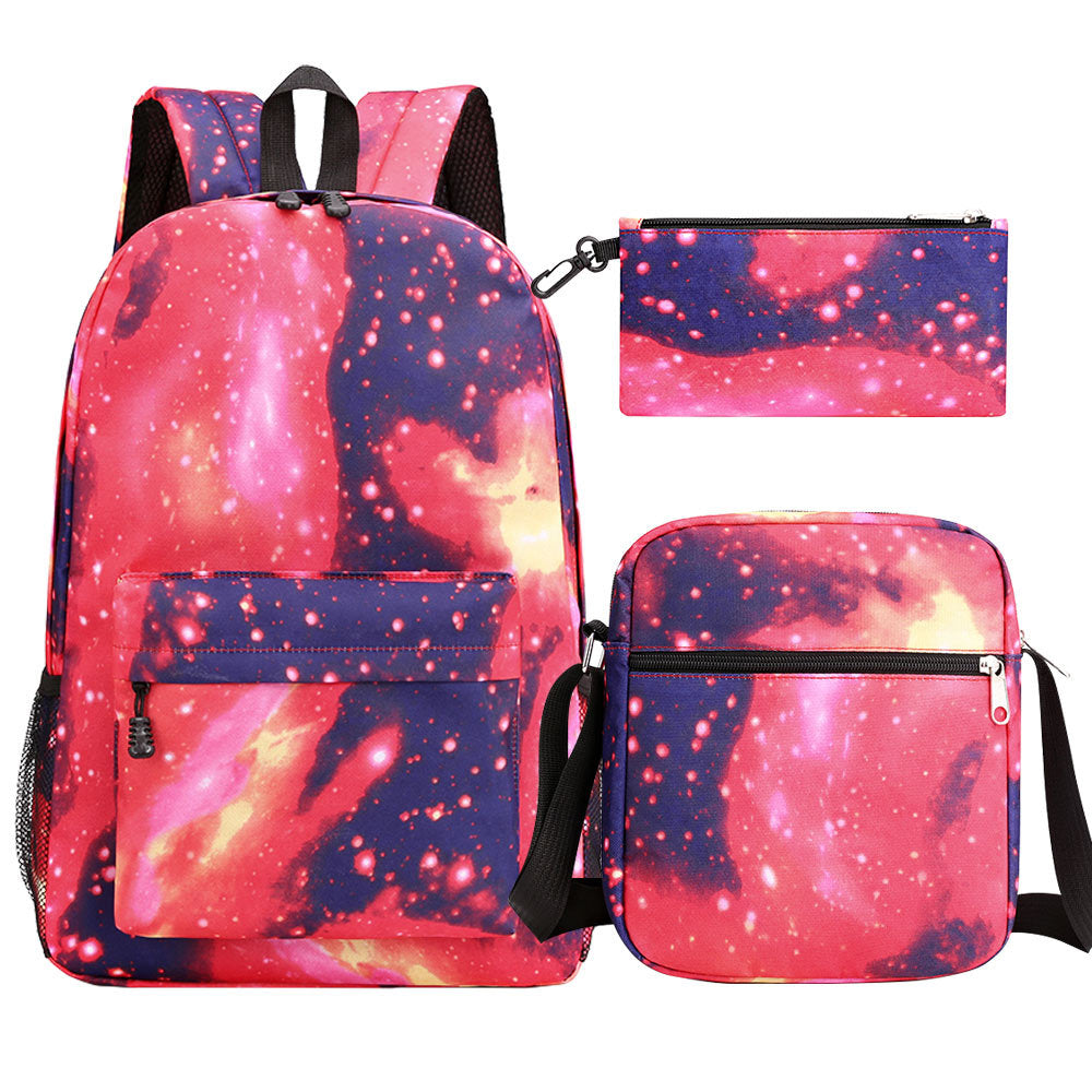 Women's & Men's & Popular Starry Sky Youth Three-piece Backpacks