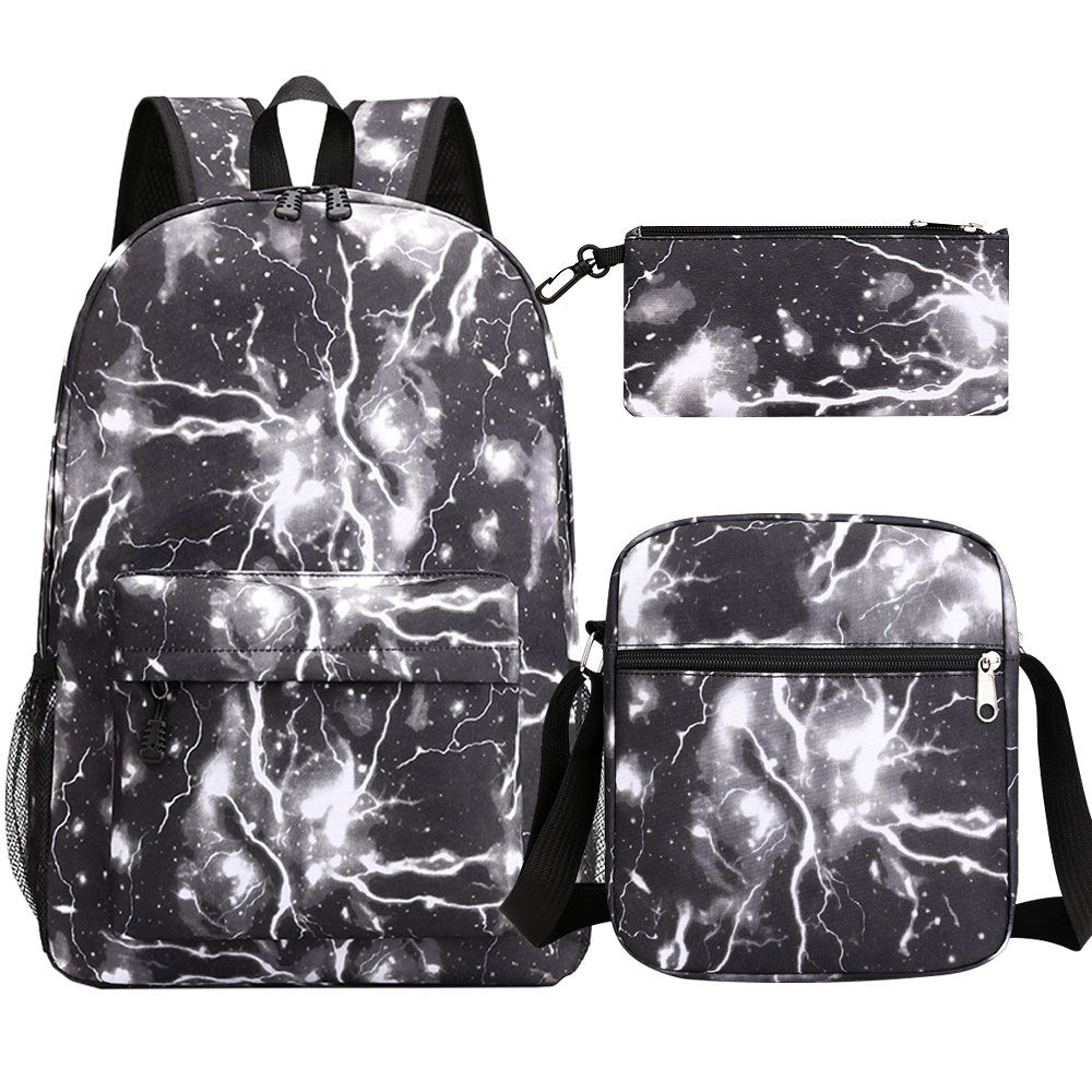 Women's & Men's & Popular Starry Sky Youth Three-piece Backpacks