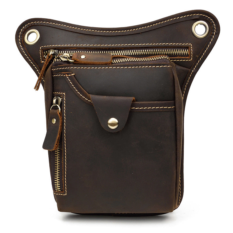 Men's Leather Pocket Crazy Horse Leg Leisure Men's Waist Packs