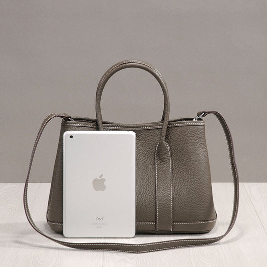 Women's Leisure Litchi Grain First Layer Cowhide Crossbody Bags