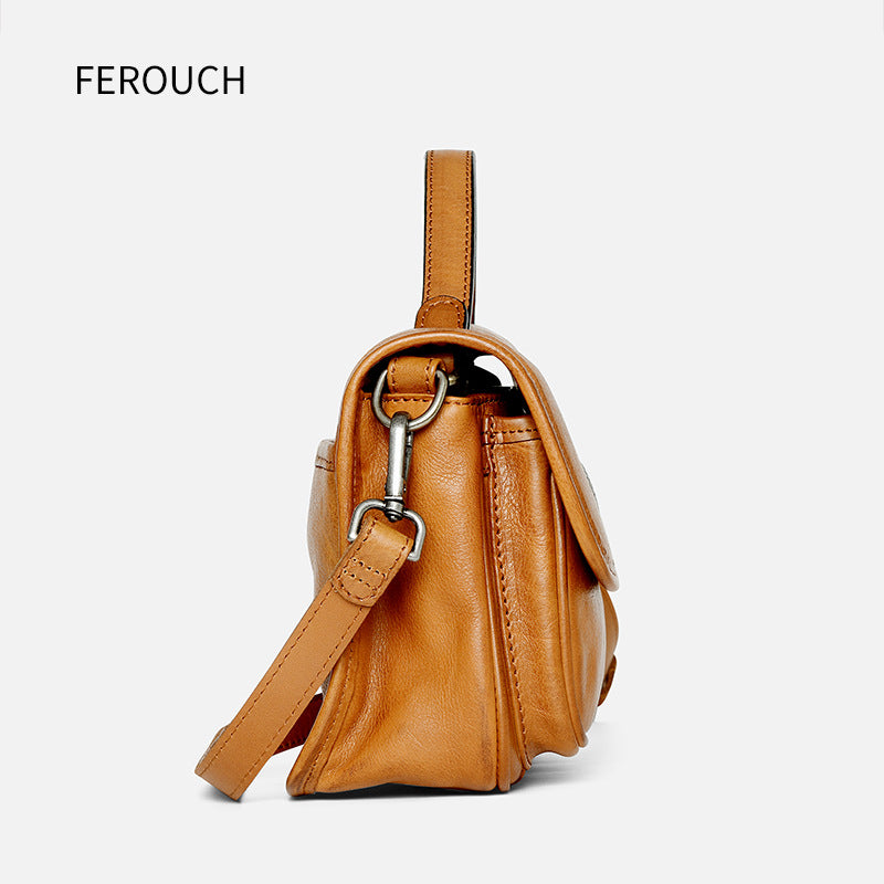 Women's Vintage Classic Cow Leather Envelope Genuine Handbags