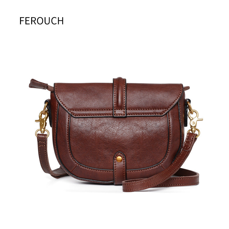 Women's Saddle Mini Leather Fashion Horseshoe Crossbody Bags