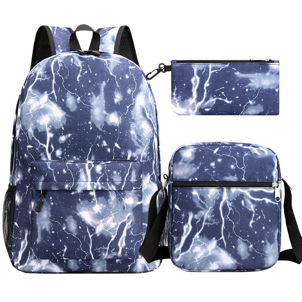 Women's & Men's & Popular Starry Sky Youth Three-piece Backpacks