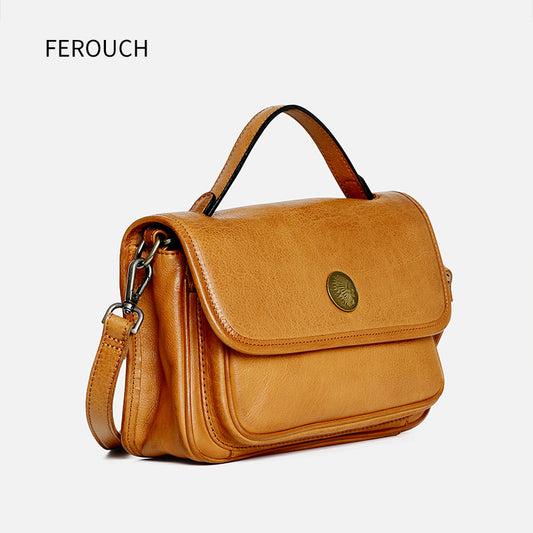 Women's Vintage Classic Cow Leather Envelope Genuine Handbags