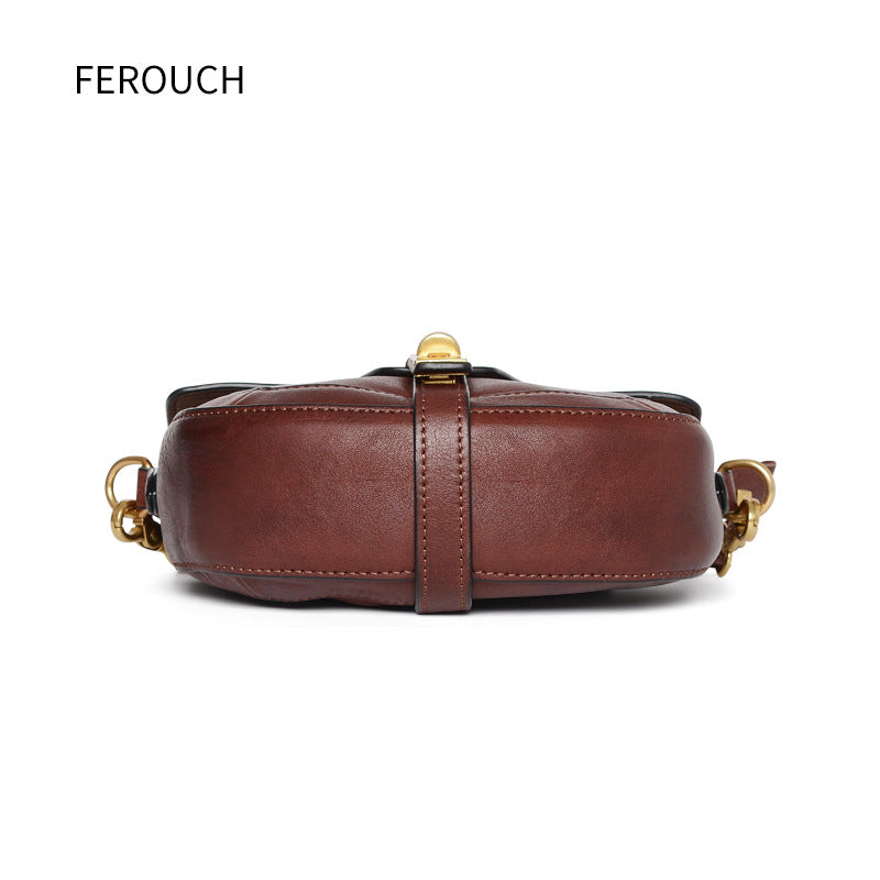 Women's Saddle Mini Leather Fashion Horseshoe Crossbody Bags