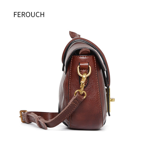 Women's Saddle Mini Leather Fashion Horseshoe Crossbody Bags