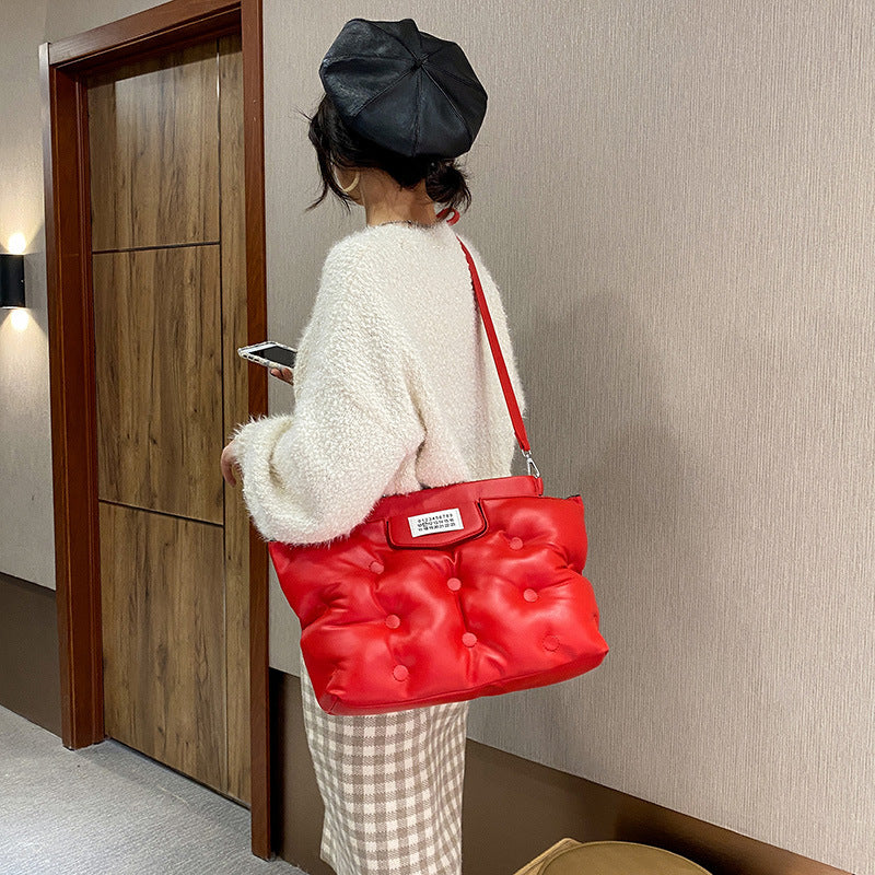 Women's Cloud Space Cotton Lazy Pillow Down Crossbody Bags