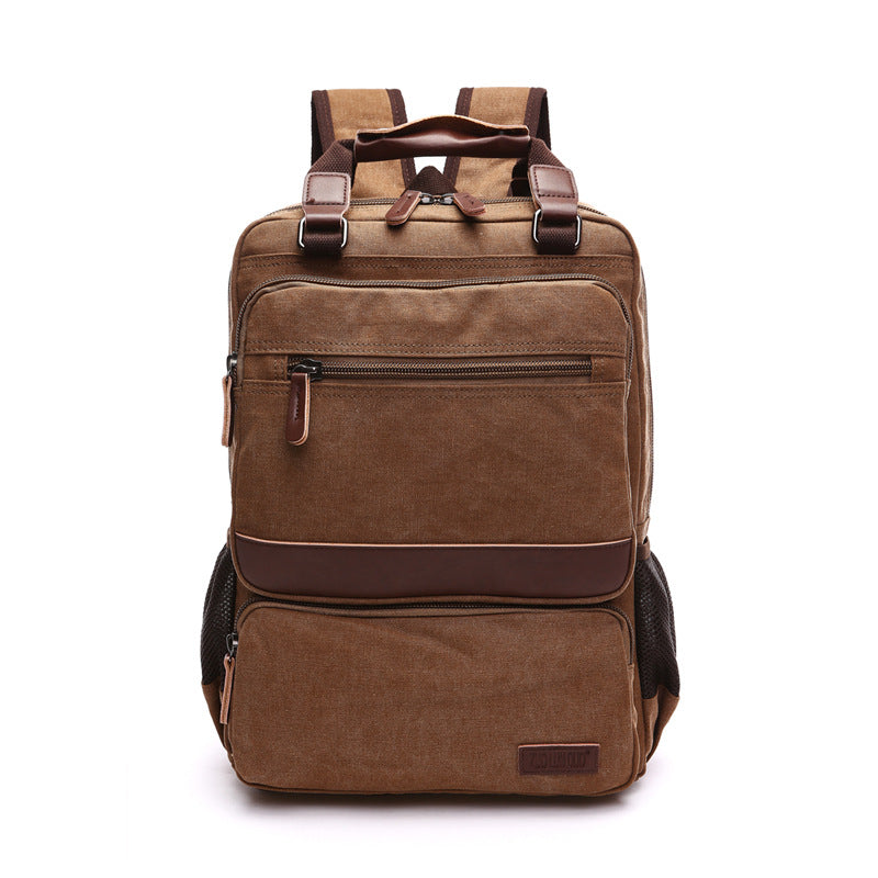 Men's Fashion Canvas High Quality Washed Backpacks