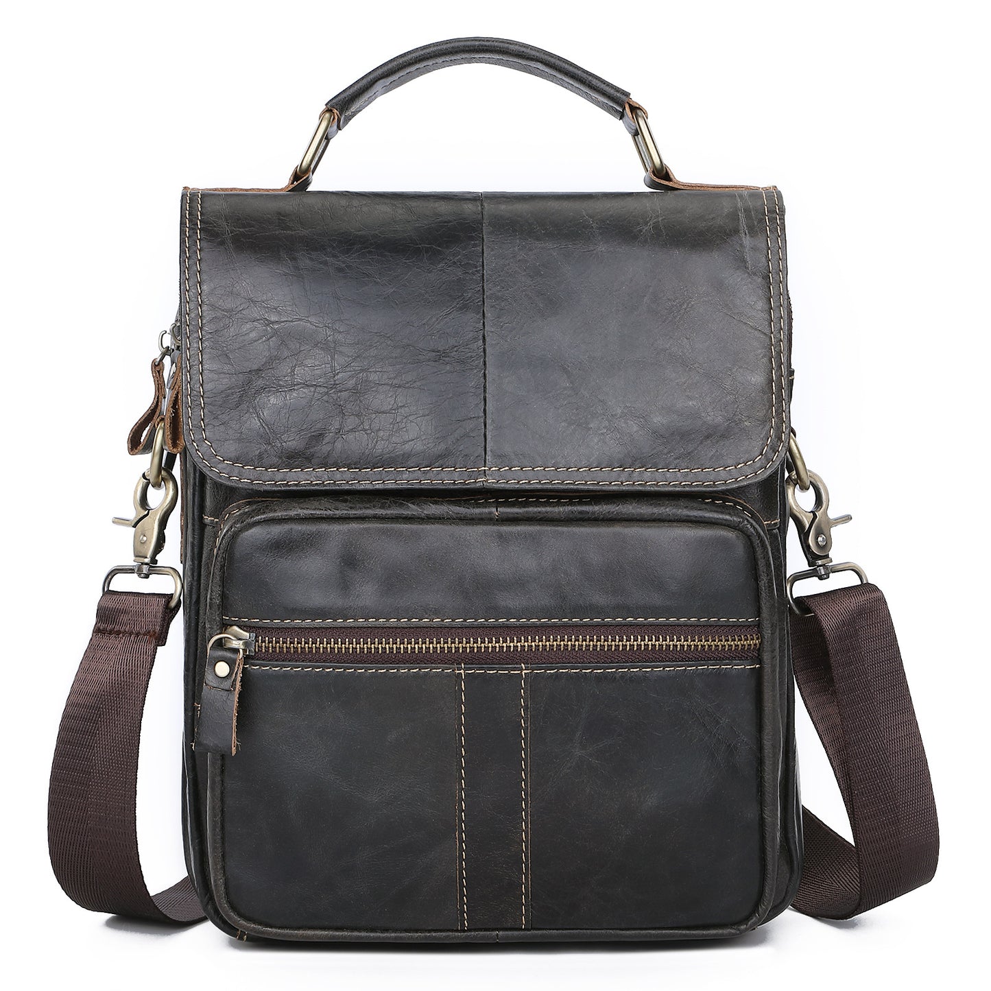 Men's Genuine Leather Handmade First Layer Cowhide Men's Bags