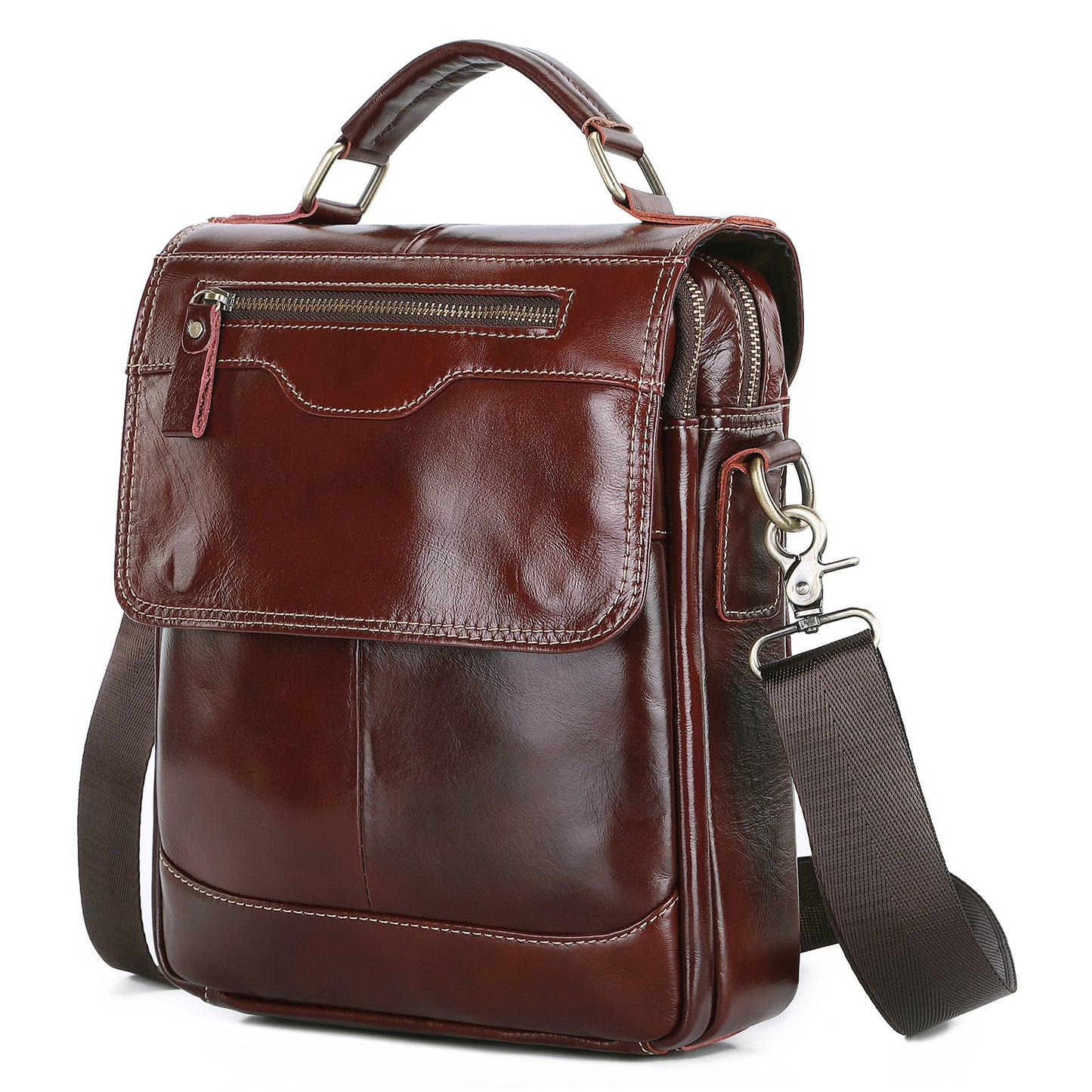 Men's Pretty First Layer Cowhide Office Men's Messenger Bags