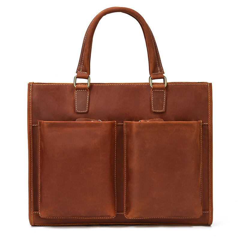 Men's Leather Crazy Horse Business Computer Men's Briefcases