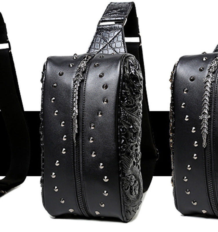 Men's Embossed Three-dimensional Faucet Ethnic Style Fashion Men's Chest Bags