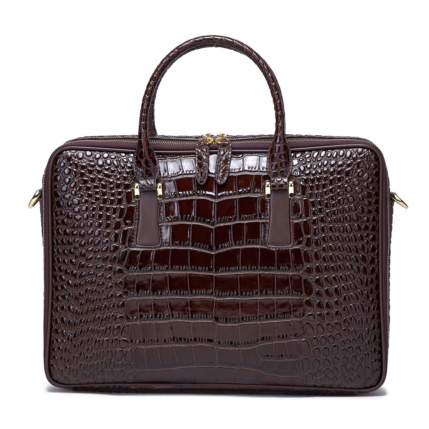 Men's Cowhide Leather Genuine Business Alligator Print Men's Briefcases