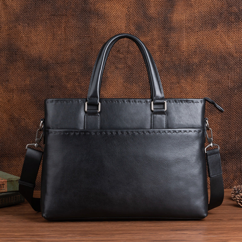 Men's Listing First Layer Vegetable Tanning Cowhide Men's Briefcases