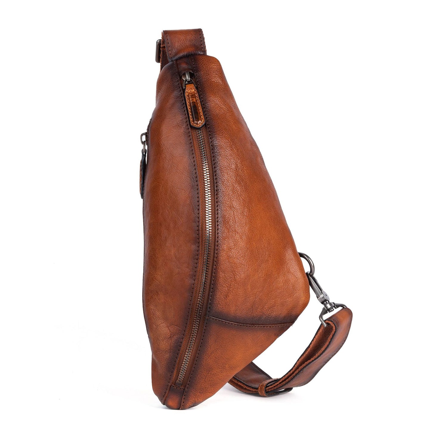 Men's Personality Shape First Layer Cowhide Vegetable Men's Chest Bags
