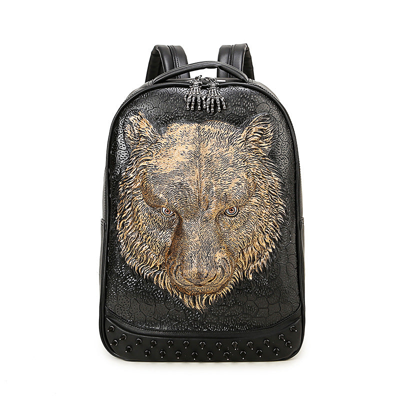 Men's Creative Fashion Tiger Head Computer Backpacks