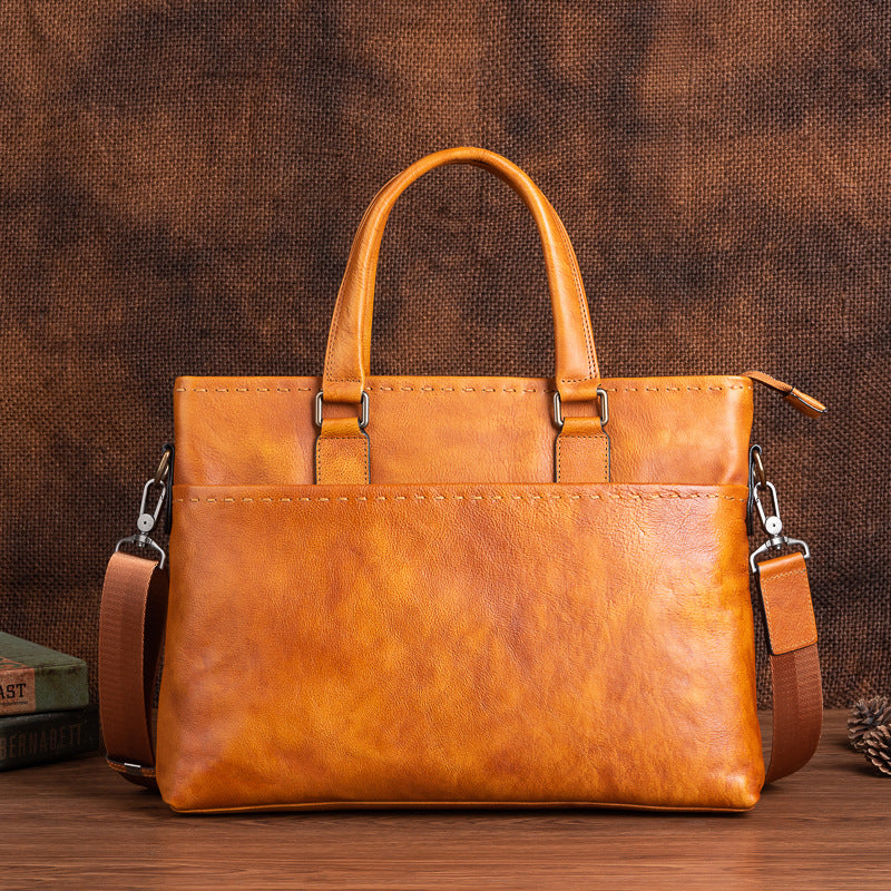 Men's Listing First Layer Vegetable Tanning Cowhide Men's Briefcases