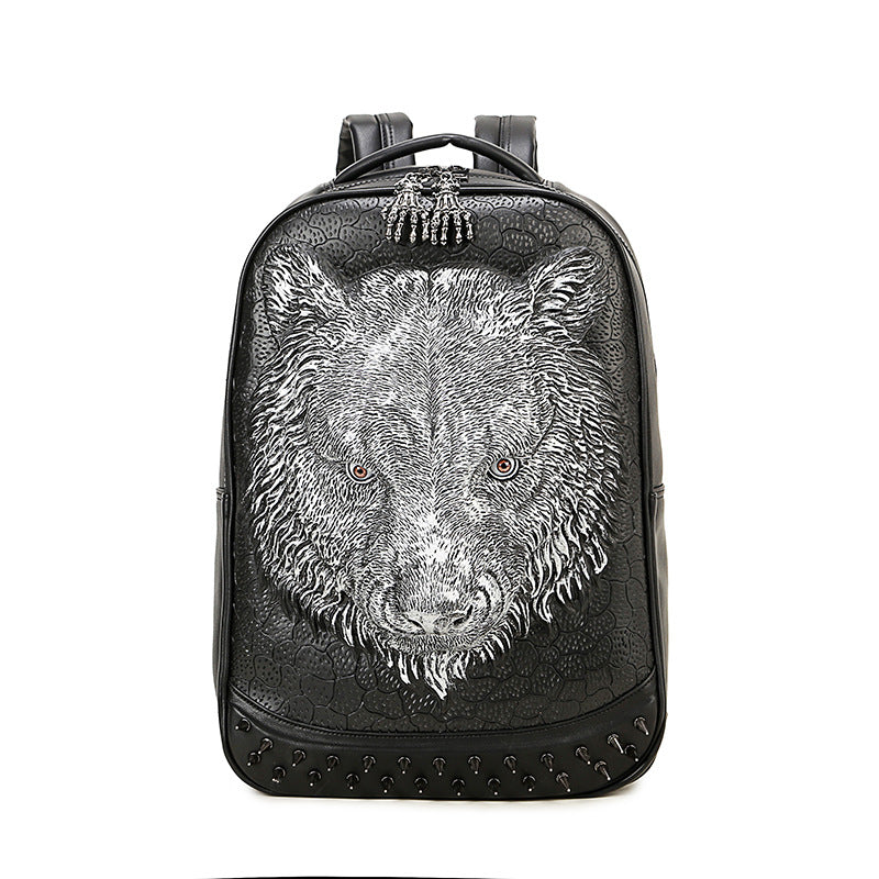 Men's Creative Fashion Tiger Head Computer Backpacks