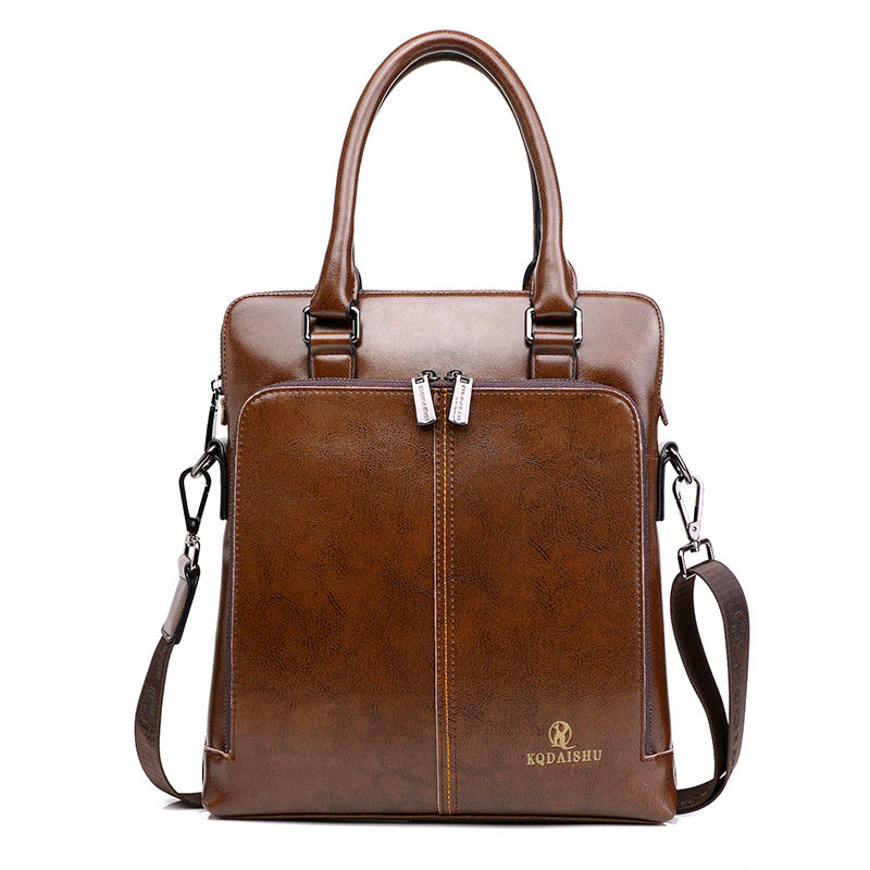 Men's Leather Fashion Vertical Oem Gift Customization Men's Shoulder Bags