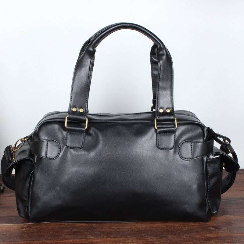 Men's Leather Korean Big Trendy Fashion Men's Handbags