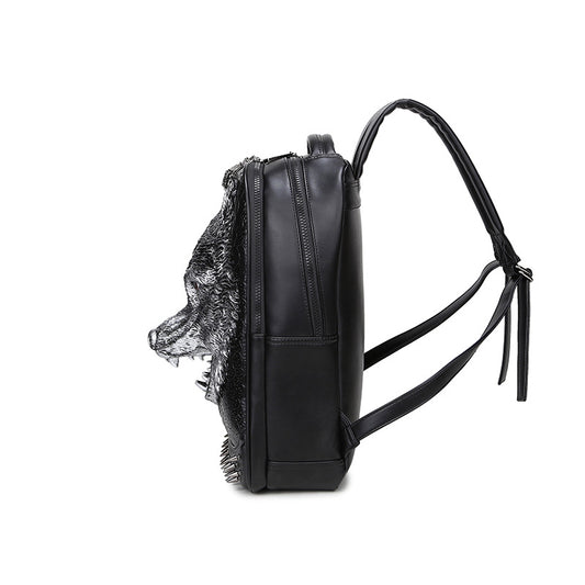 Fierce Wolf Head Rivet Ghost Hand Trendy Backpacks
