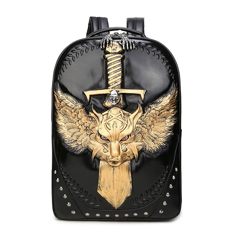 Men's Innovative Personalized Wolf Computer Portable Backpacks