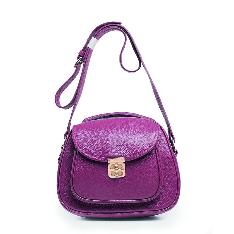 Women's Fashion Twist First Layer Cowhide One Genuine Shoulder Bags