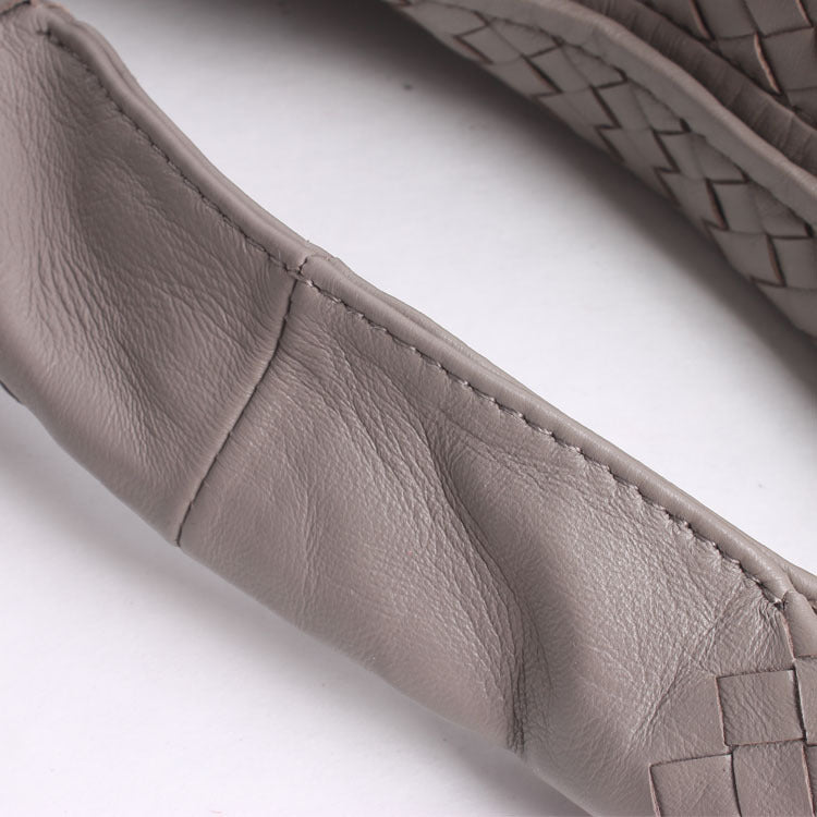 Women's Trendy Large Capacity Sheepskin Hand-woven Shoulder Bags