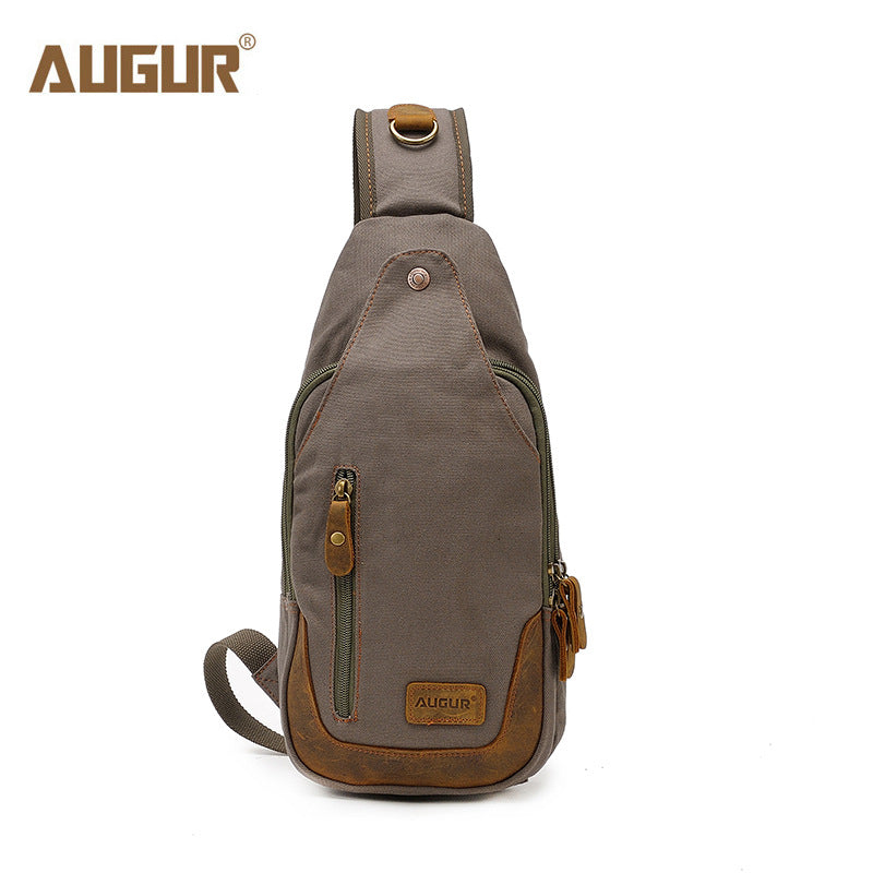 Men's Preppy Style Fashion Canvas Couple Men's Chest Bags
