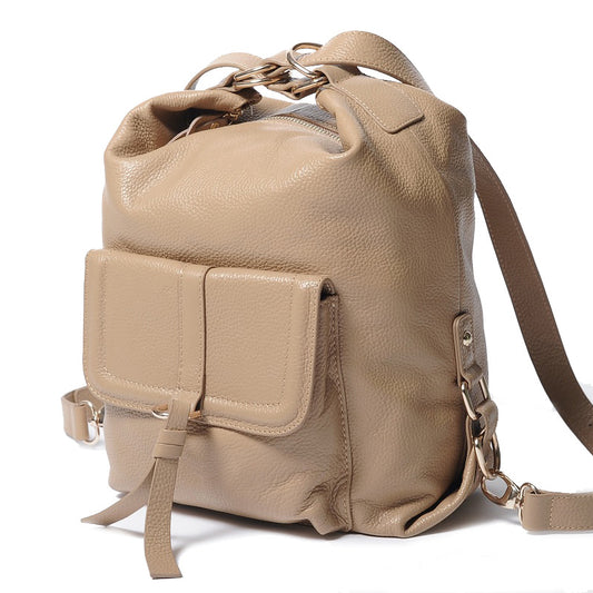Women's Retro Fashion Large Capacity First Layer Cowhide Backpacks