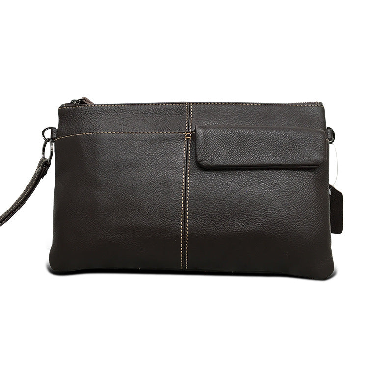 Men's Leather Male Clutch First Layer Cowhide Men's Handbags